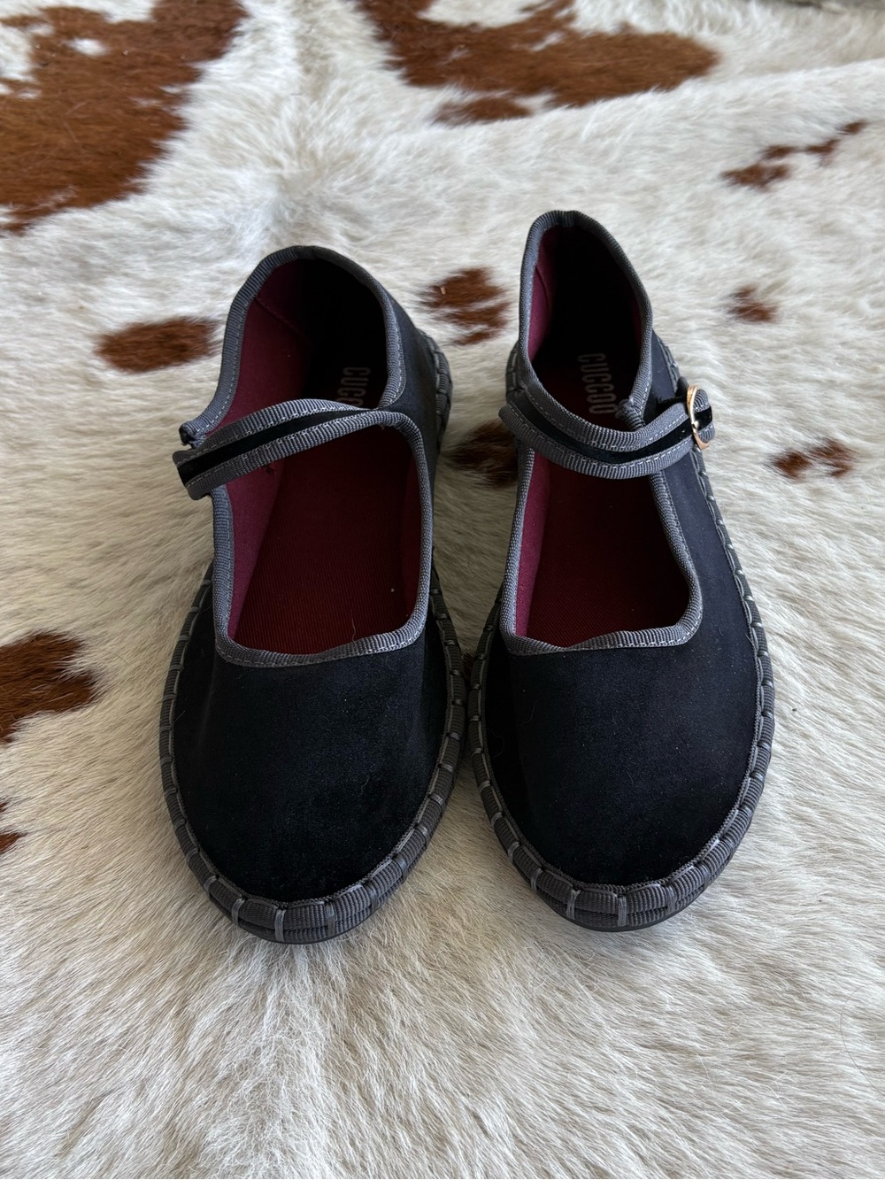 Black Mary Jane Flats with Buckle Strap - Picture 2 of 3